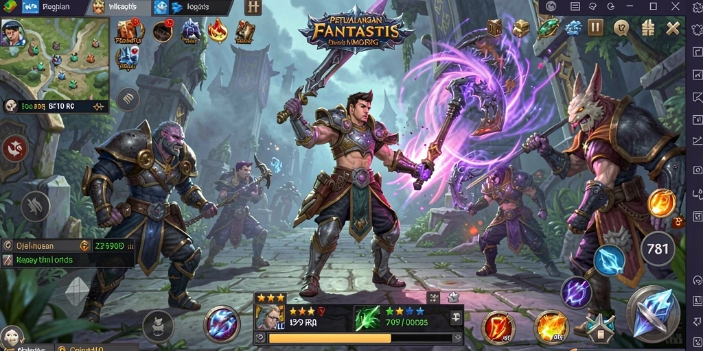 Tampilan gameplay <strong>789RP</strong> yang memukau dalam dunia MMORPG.