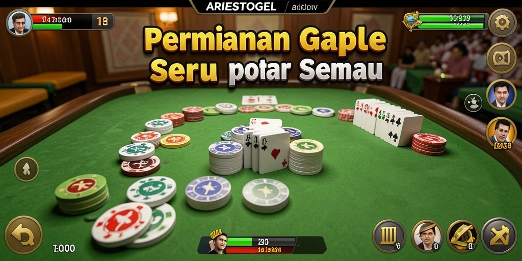 Tampilan permainan Gaple yang seru dan interaktif.