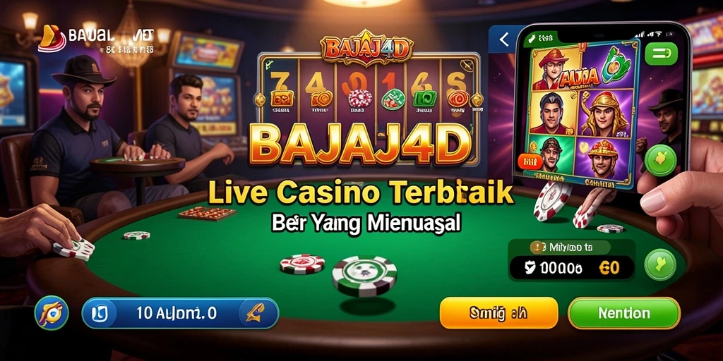 Tampilan utama gameplay BAJAJ4D dalam suasana Live Casino yang mendebarkan.