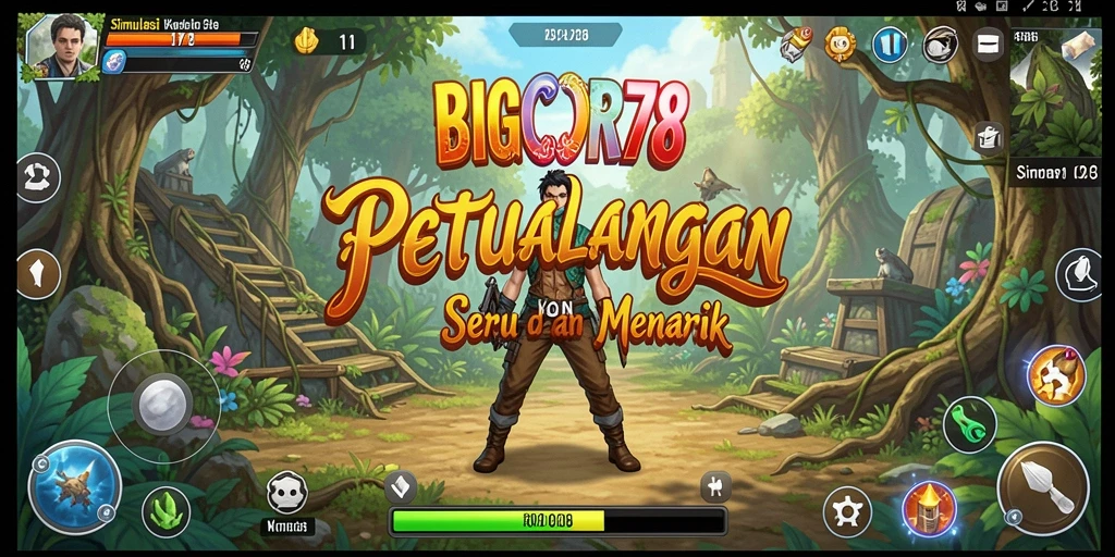 Tangkapan layar utama dari BIGCOR78 menampilkan aksi gameplay simulasi yang menarik.