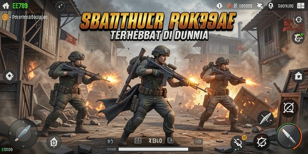 Gameplay intens dalam pertempuran Battle Royale yang seru.