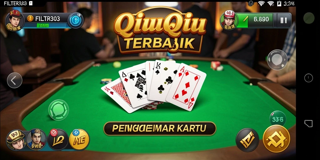Tampilan gameplay QiuQiu yang menarik dan interaktif.