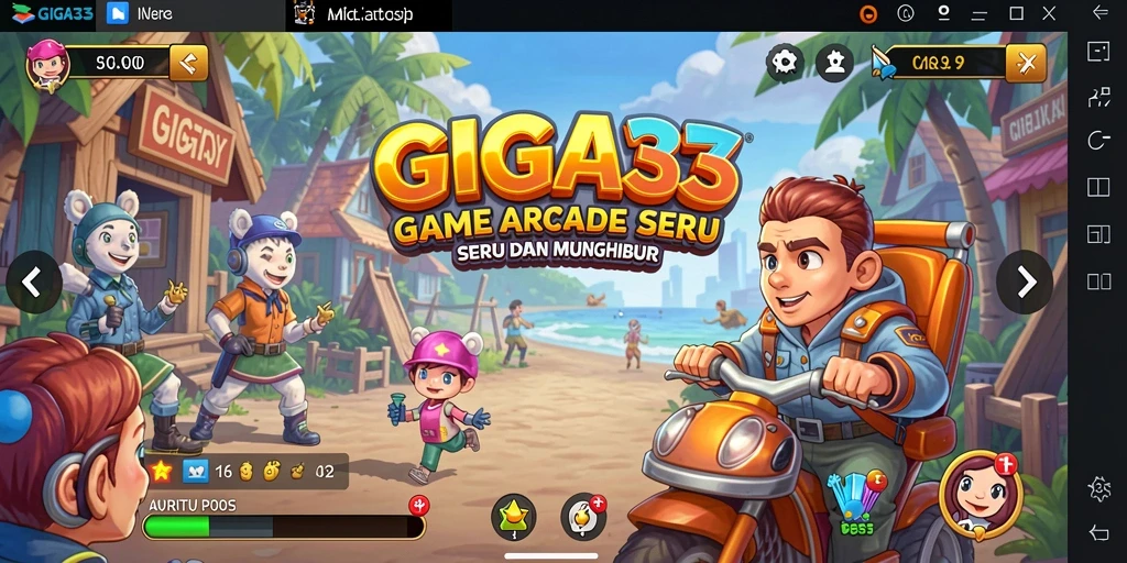 Tampilan gameplay seru dan penuh aksi dari GIGA33.