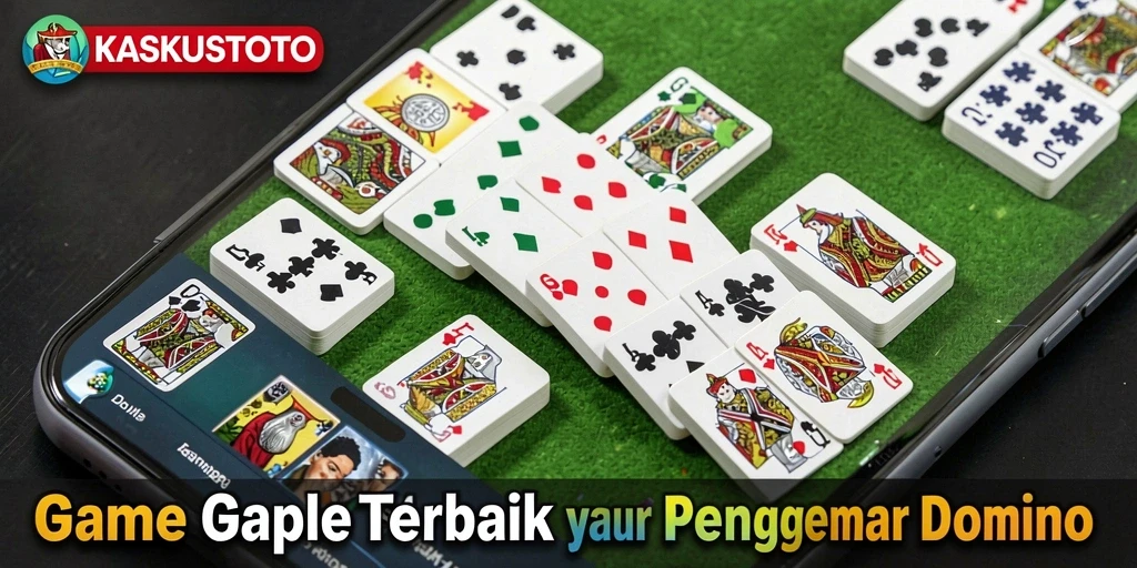 Screenshot gameplay KASKUSTOTO dengan suasana bermain Gaple yang seru.