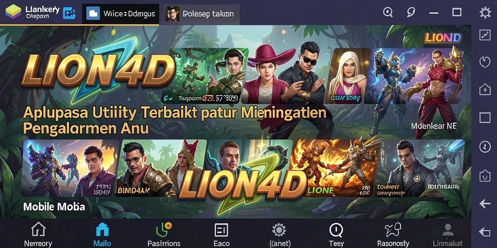 Tampilan utama aplikasi LION4D dengan antarmuka intuitif.