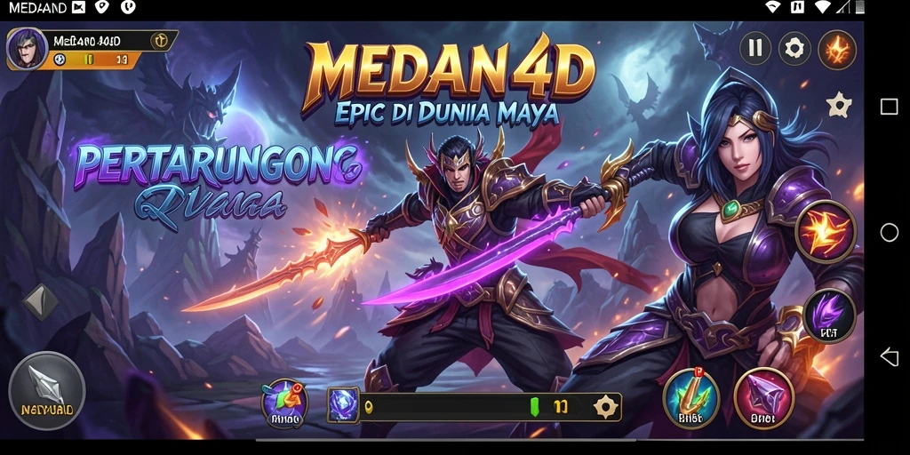 Tampilan seru dari gameplay pertarungan di MEDAN4D.