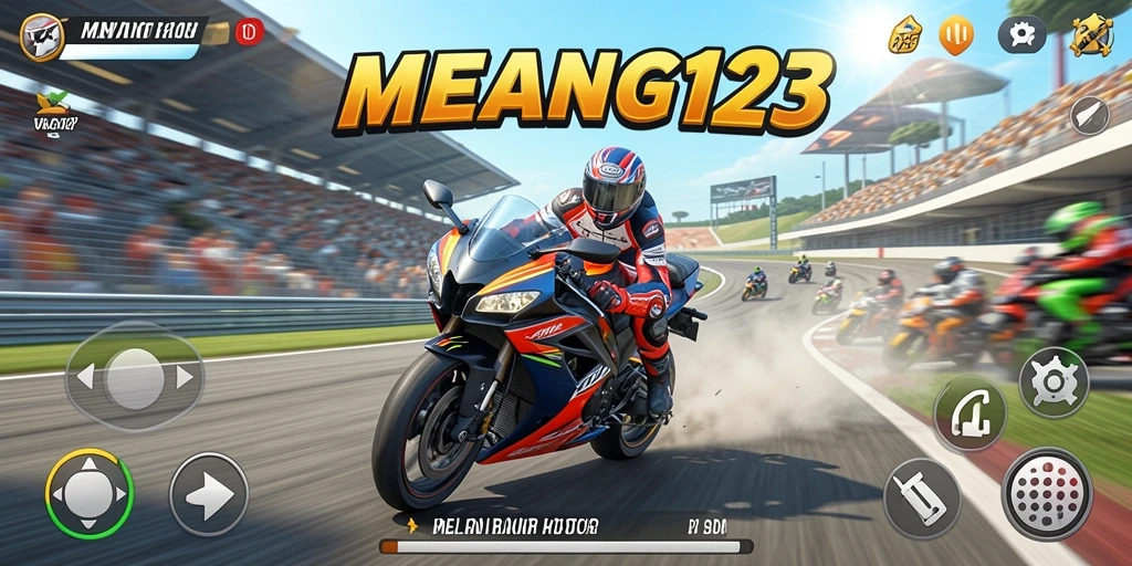 Gameplay seru di balapan motor MENANG123.