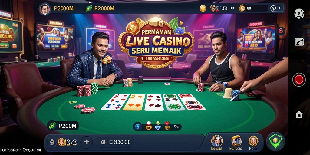 Tampilan gameplay Live Casino yang mendebarkan di P200M.