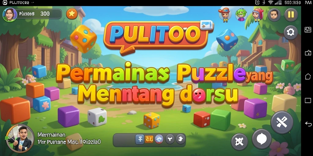 Tangkapan layar gameplay PULITOTO menampilkan tantangan teka-teki yang seru dan grafis menarik.