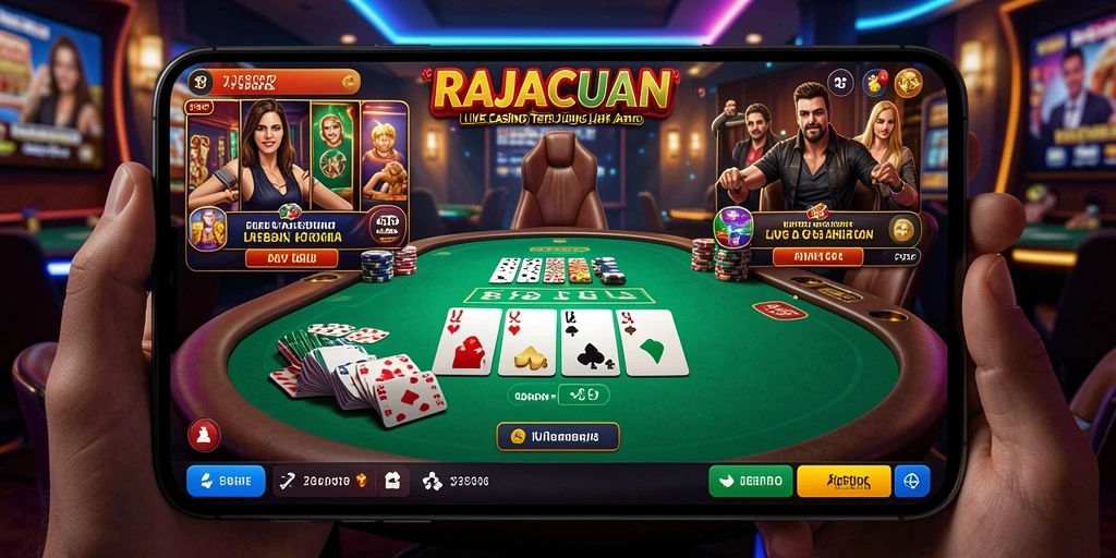 Tampilan gameplay Live Casino yang menarik di RAJACUAN.