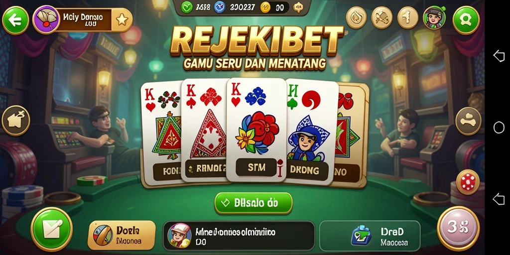 Tampilan permainan domino yang seru di REJEKIBET.