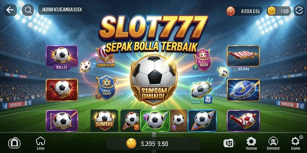 Tampilan grafis memukau dari sepak bola dalam permainan slot SLOT777.