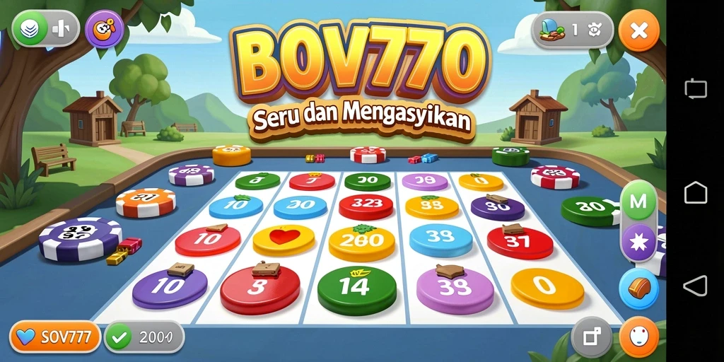 Tampilan menarik dari gameplay Bingo SOV777 yang seru.