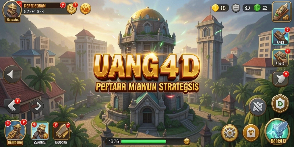 Tampilan menarik dari gameplay UANG4D dalam genre Tower Defense.